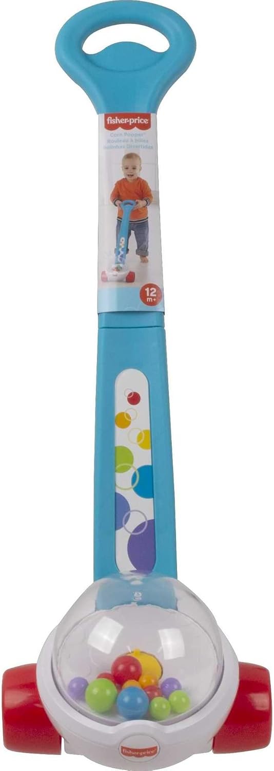 Fisher-Price Corn Popper, Blue Push-Along Toy