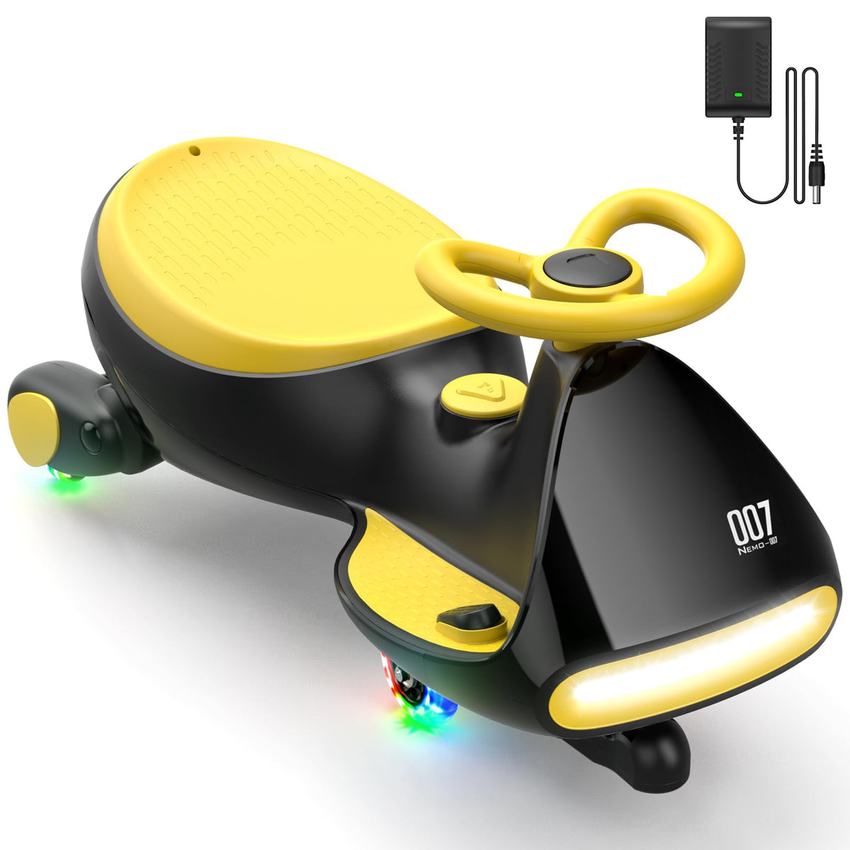 FanttikRide N7 Pro Electric Wiggle Car, Flashing Wheels, for Ages 3+, Blue