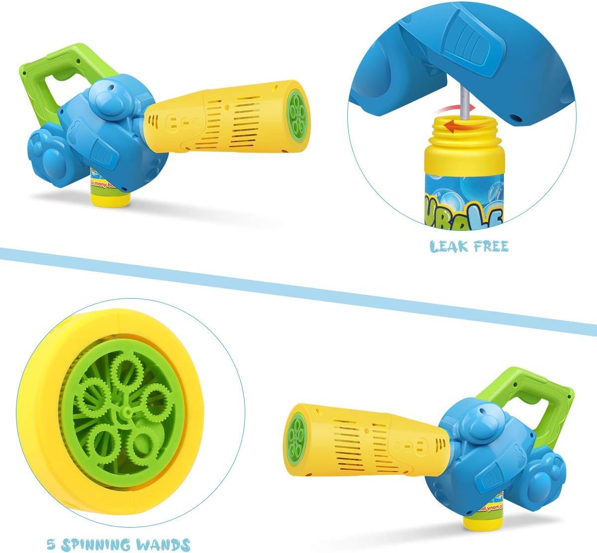 Duckura Bubble Leaf Blower, Outdoor Bubble Machine for Kids Ages 2 3+