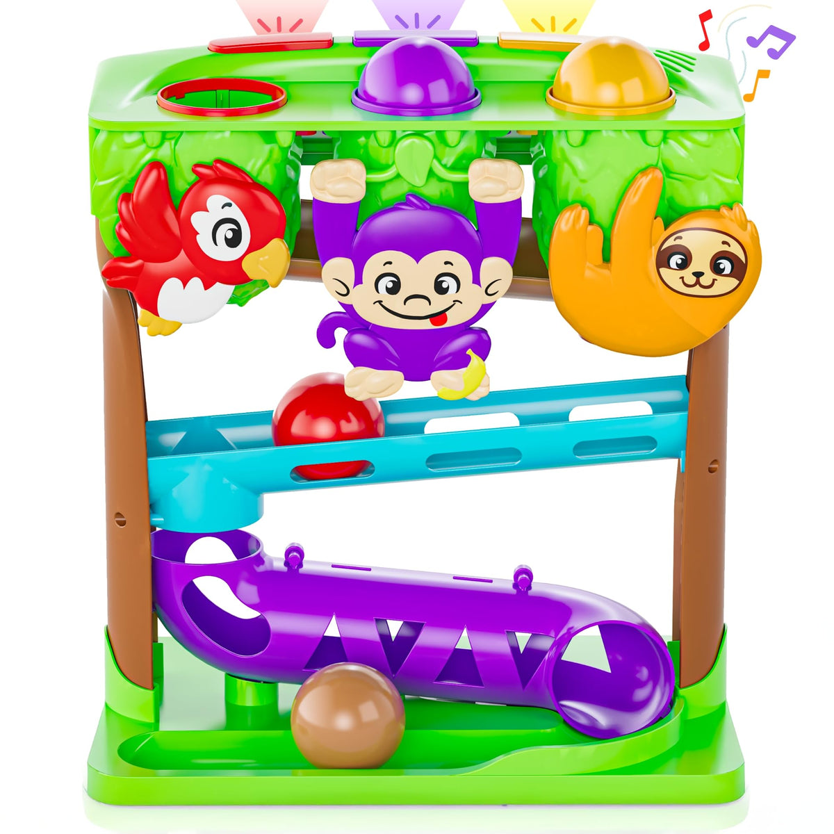 Move2Play, Feed The Fish | 30+ Fin-Tastic Songs & Phrases | Baby & Toddler Musical Toy | First Birthday Present for 1+ Year Old | Ages 6-24 Months | Boy & Girl Ball Drop Toy