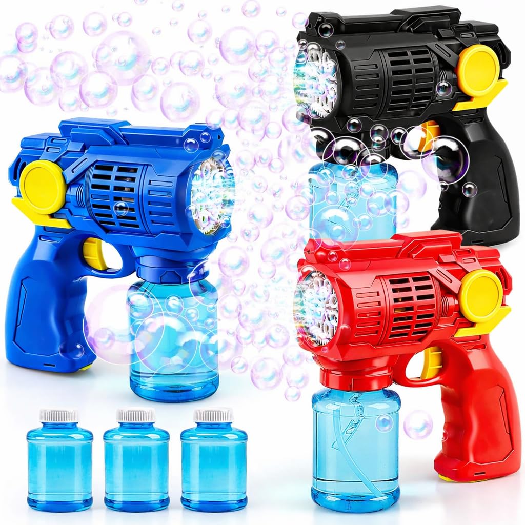 TOY Life Dinosaur Bubble Gun 2-Pack, Automatic Blaster, Ages 3-8