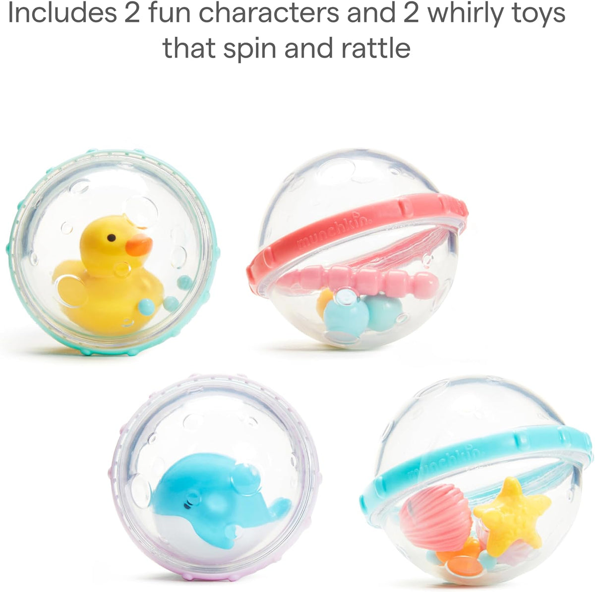 Munchkin® Float & Play Bubbles™ Baby and Toddler Bath Toy, 4 Count