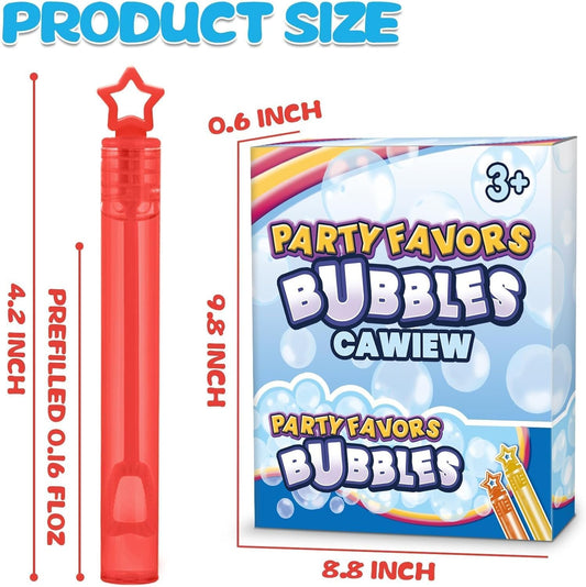 32 Pcs 8 Colors Neon Mini Star Bubble Wand, Party Favors for Kids