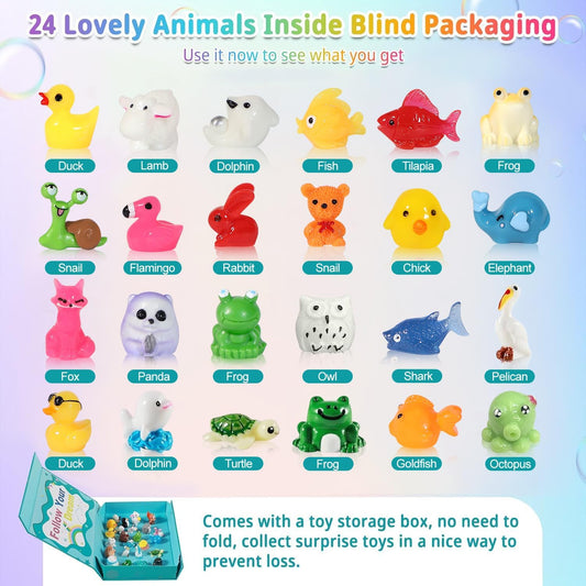 Bath Bombs for Kids with Surprise Inside, 24 Pack Kids Bath Bombs with Toys Inside Gift Set, Kid Bubble Bath Fizzy for Girls Boys with Bath Toys