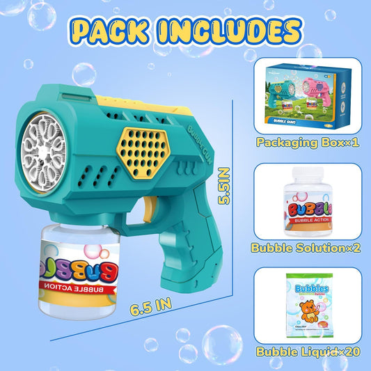 EagleStone 2 PCS Bubble Guns for Toddlers 2 Bubble Solution, 20 Concentrate