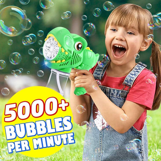 Yunaking Kids Bubble Gun 2 Pack, Dino Bubble Machine for Boy Girl Toys Gift