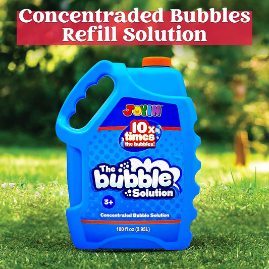 JOYIN 100 Oz Concentrated Bubble Solution (up to 8 Gallon) for Large Party in Summer Celebrations, Party Favor, Bubble Summer Toy, Classroom Prizes, Easter (Blue)