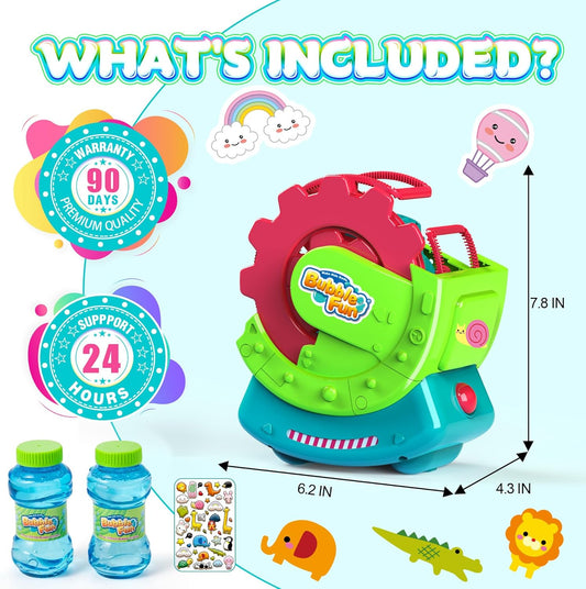 Bubble Machine for Toddlers Kids & Pets with 8oz Safe Solution