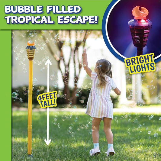 Maxx Bubbles Tiki Torch Bubbler - Bubble Machine - for Kids, Teens