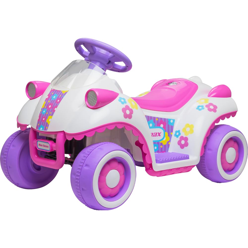 Kid Trax Toddler Disney Minnie Mouse Quad Ride-On, Kids 18-30 Months, 6V Battery and Charger Included, Max Weight 45 lbs, Hot Pink