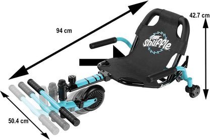 Crazy Cart Shuffle Go Kart | Manual Drift Cart (Black/Teal)