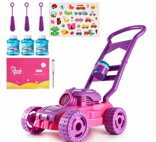Lydaz Bubble Lawn Mower Toddler Toys, Bubble Machine Outdoor Garden Toys