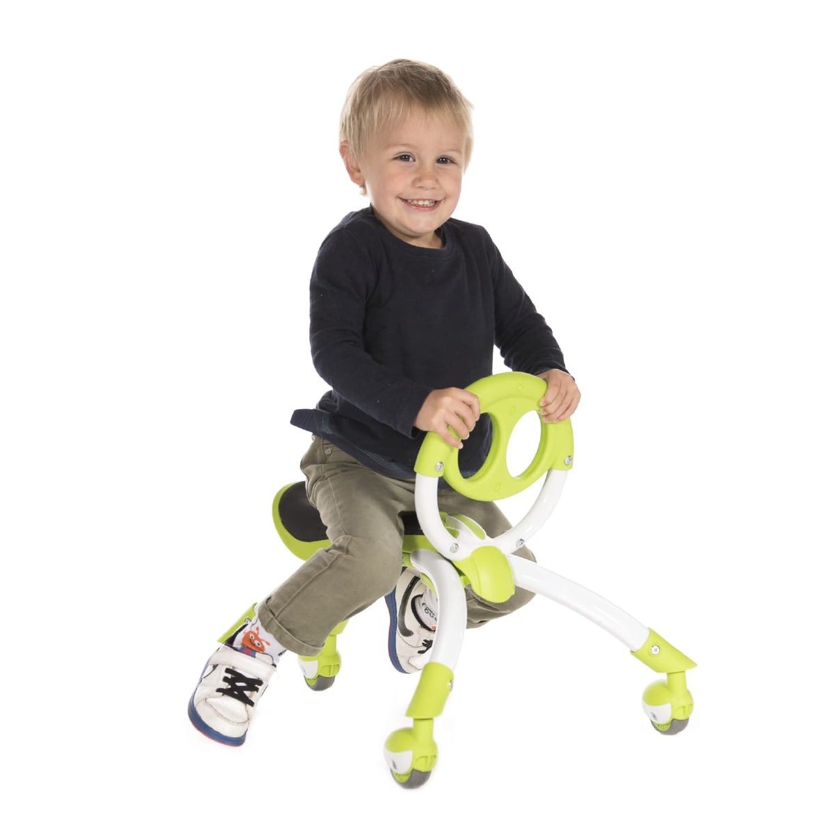YBIKE Pewi Walking Ride On Toy - from Baby Walker to Toddler Ride On for Ages 9 Months to 3 Years Old, YPIW3, Blue
