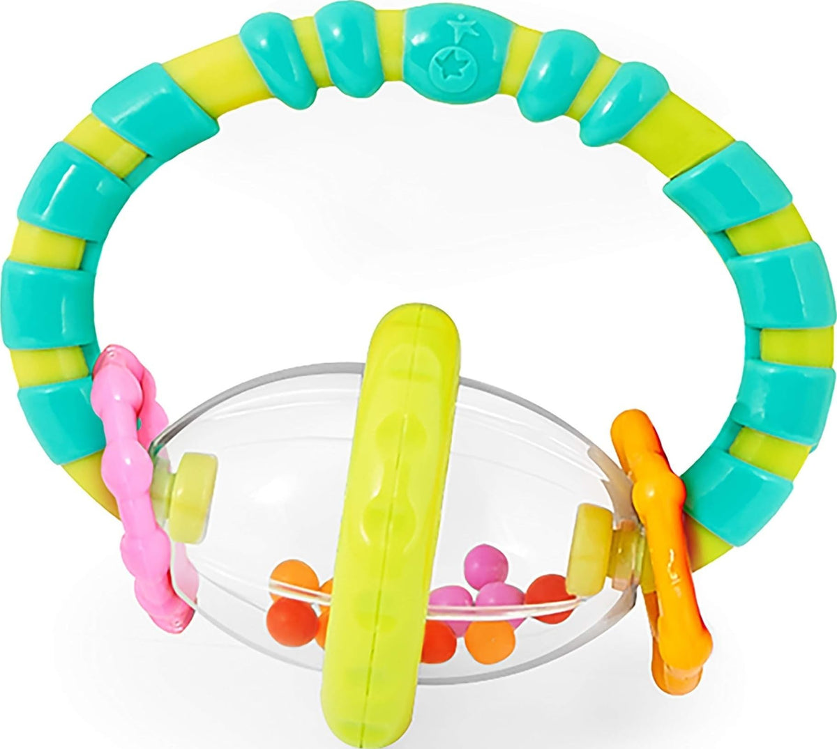 Bright Starts Easy-Grasp Oball Bundle Gift Set - Grasp The Day, Ball and Rattle Toys 2-Pack, BPA Free, Unisex, Newborn+