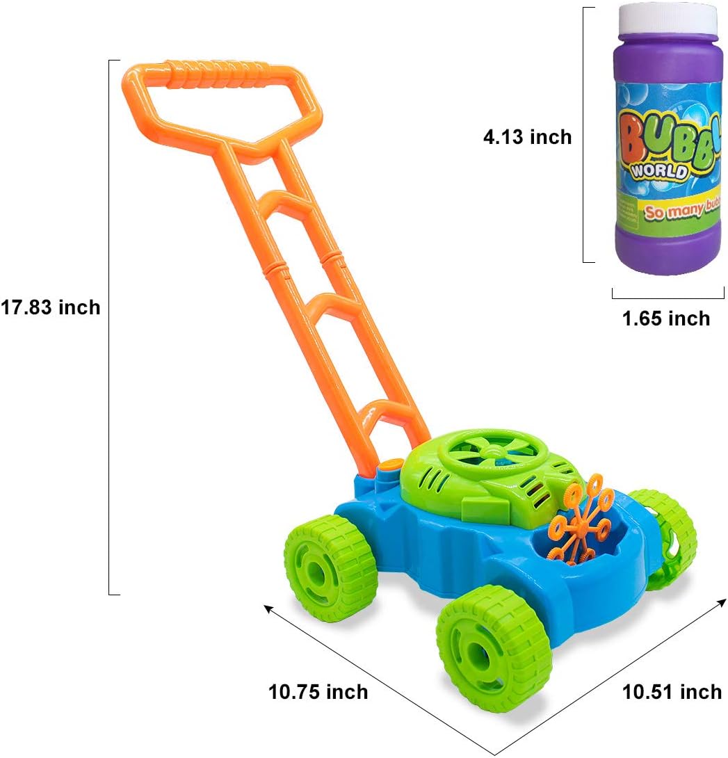 Lydaz Bubble Lawn Mower Toddler Toys, Bubble Machine Outdoor Garden Toys