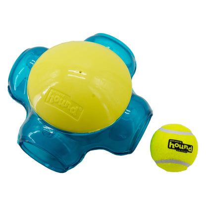 Outward Hound Squeaker Ballz Tennis Ball Dog Toy, Medium, 2.5", 4‑Pack