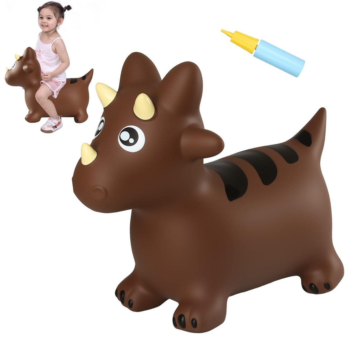 INPANY Bouncy Horse, Dinosaur Hopper Toys for 2-5 Boys, Gifts Toy for Kid