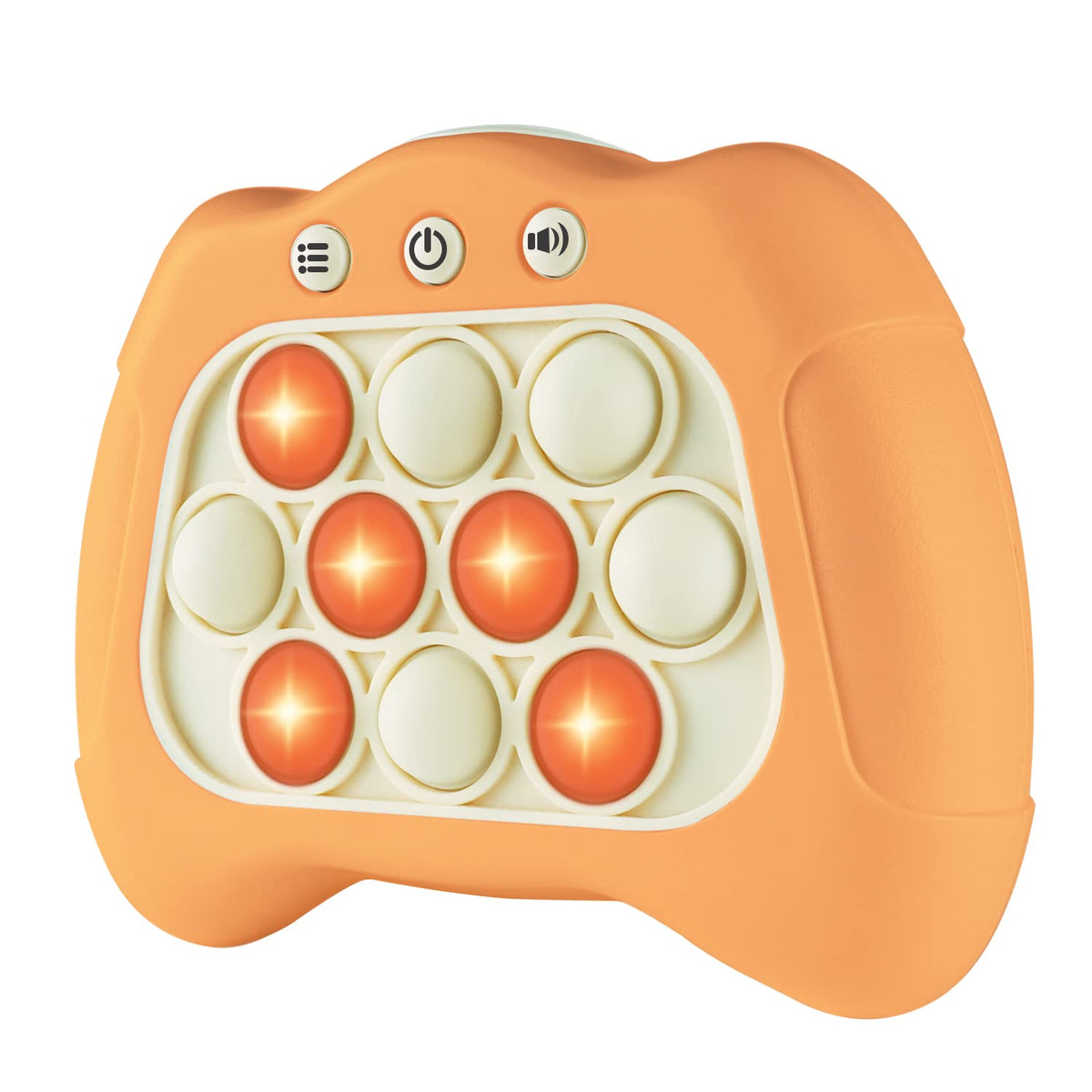 Intoypad Handheld Speed Push Pop Game Fun Sensory Fidget Toy for Kids White