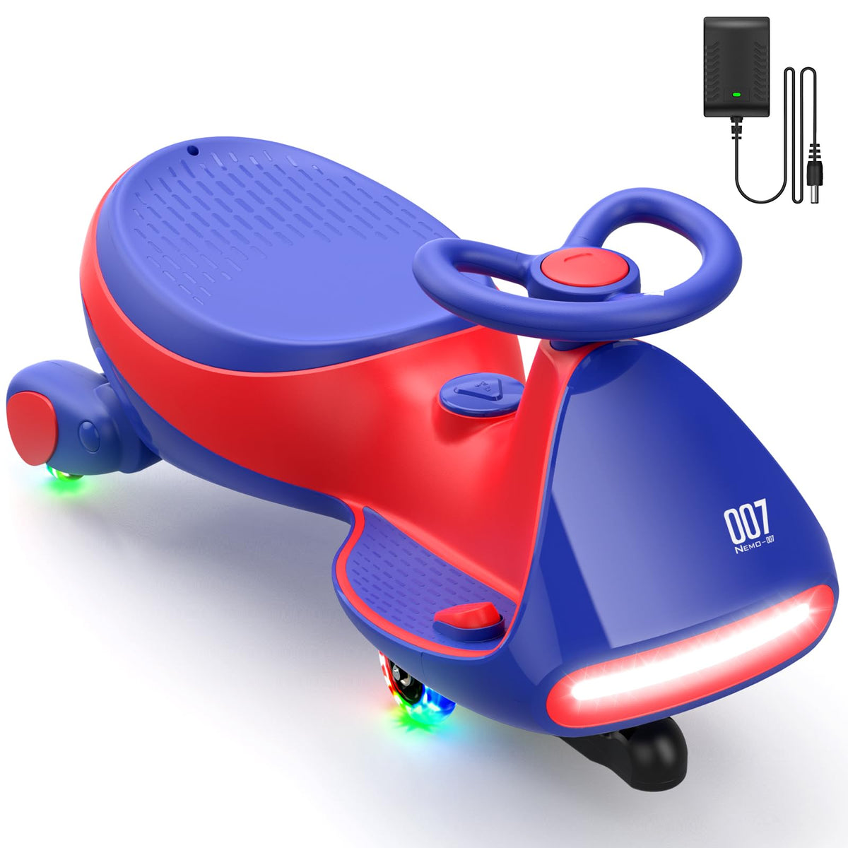 FanttikRide N7 Pro Electric Wiggle Car, Flashing Wheels, for Ages 3+, Blue