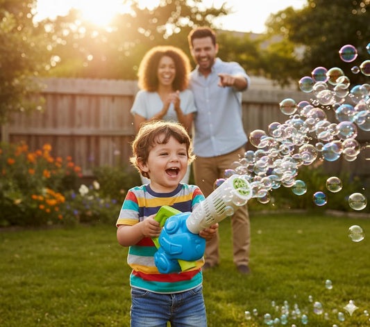 ArtCreativity Bubble Leaf Blower with 3 Refill Solutions, Outdoor Bubble Toys for Toddlers 1-3, 2 Year Old Boy Birthday Gift, Christmas Toddler Toys for Boys, Bubble Machine for Kids