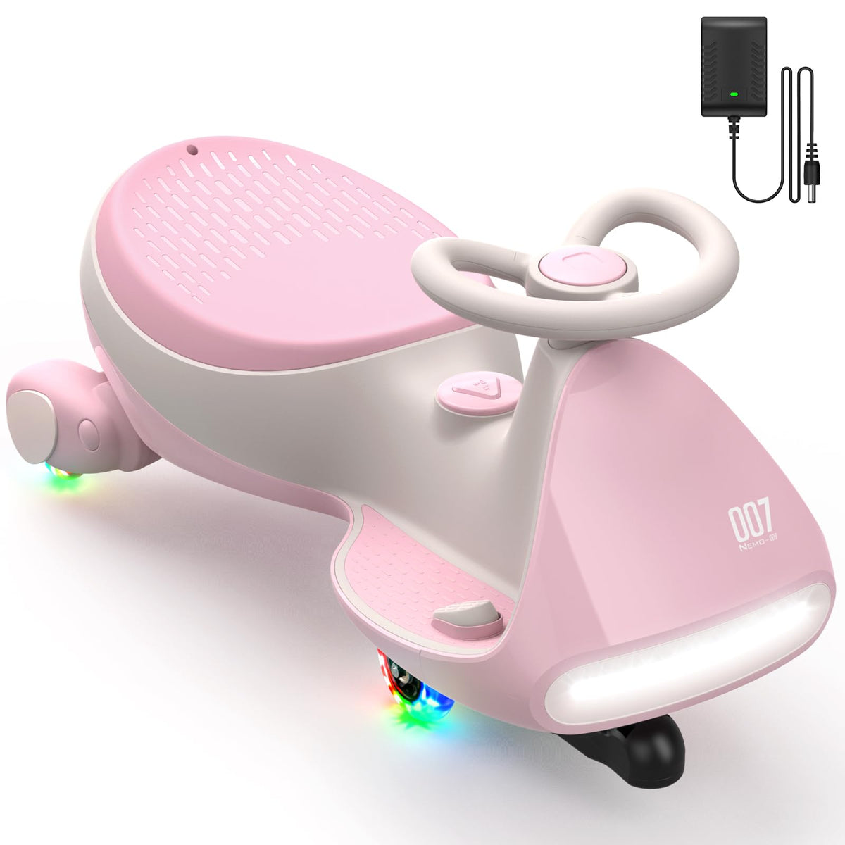 FanttikRide N7 Pro Electric Wiggle Car, Flashing Wheels, for Ages 3+, Blue