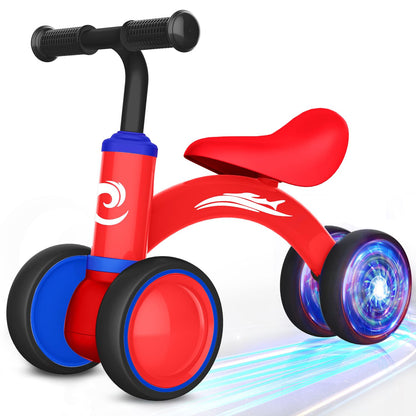 Gamfeiny Colorful Lighting Baby Balance Bike Toys for 1 Year Old Boy Girl Gifts, 10-36 Month Toddler Balance Bike, No Pedal 4 Silence Wheels & Soft Seat First Riding on Toys, 1st Birthday Gifts