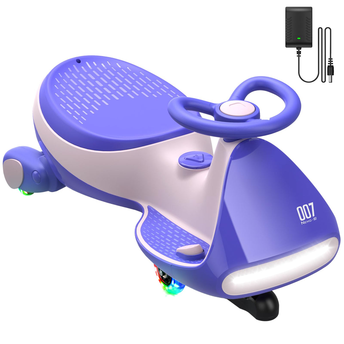 FanttikRide N7 Pro Electric Wiggle Car, Flashing Wheels, for Ages 3+, Blue