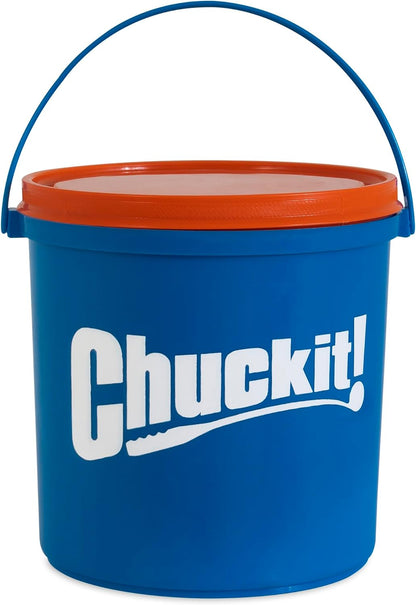 Chuckit! Ultra Ball Dog Toy with Cleaning Bucket, Medium 2.5-in, 8-Pack