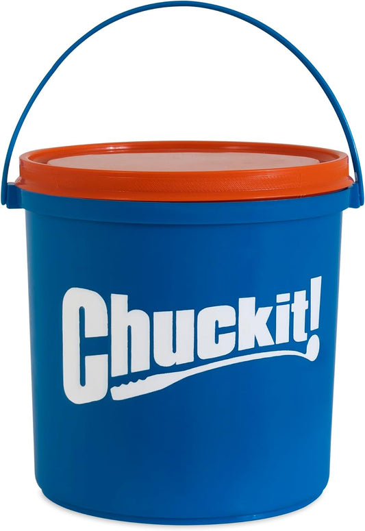 Chuckit! Ultra Ball Dog Toy with Cleaning Bucket, Medium 2.5-in, 8-Pack