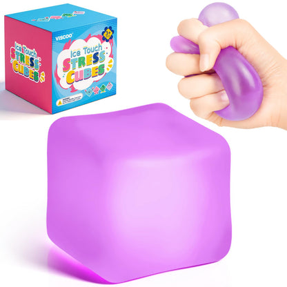 VISCOO 4 Pack Stress Cube,Slow Rising Cube Stress Balls for Adults Kids