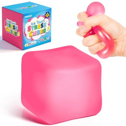 VISCOO 4 Pack Stress Cube,Slow Rising Cube Stress Balls for Adults Kids
