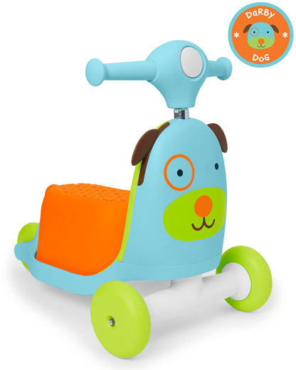 Skip Hop Kids 3-in-1 Baby Activity Push Walker & Ride On Scooter Toy, Unicorn
