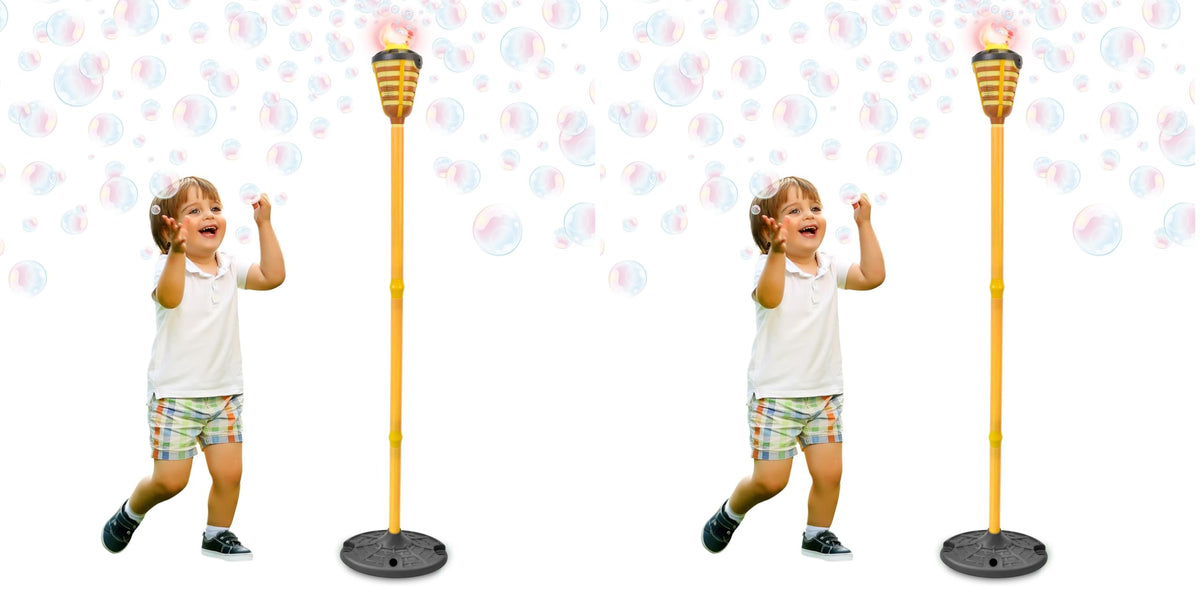 Maxx Bubbles Tiki Torch Bubbler - Bubble Machine - for Kids, Teens