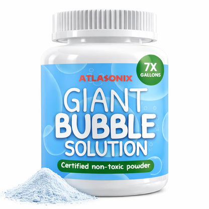 Giant Bubble Solution - Bubble Wands, Bubbles for Kids, Kids Bubbles Mix Powder Makes 896 OZ (7 Gallons) - The Original Solution Mix | 100% Kid Safe