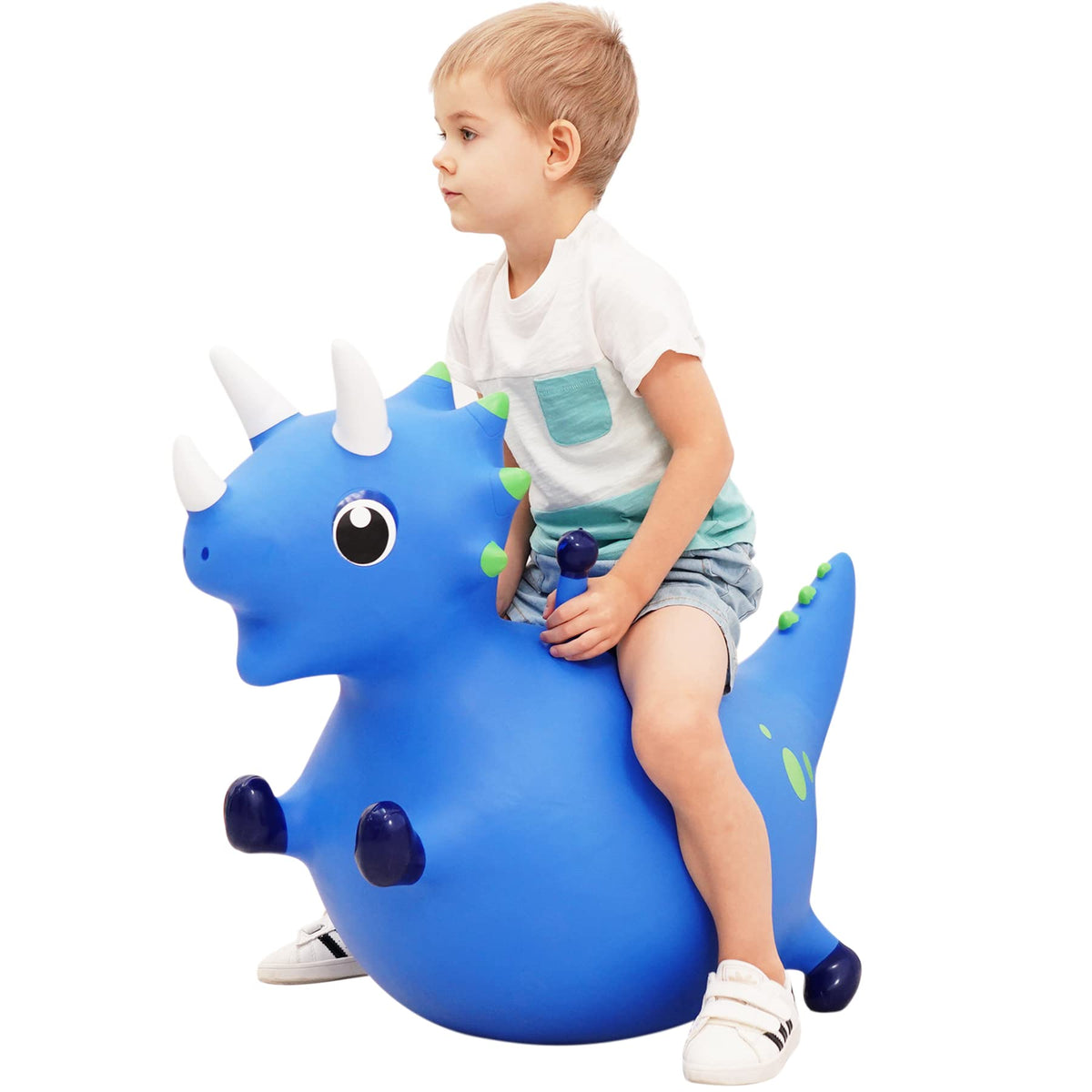 ZOOJOY Inflatable Horse Hopping Toy, Ride-on Bouncy Animal for Toddler 18M+