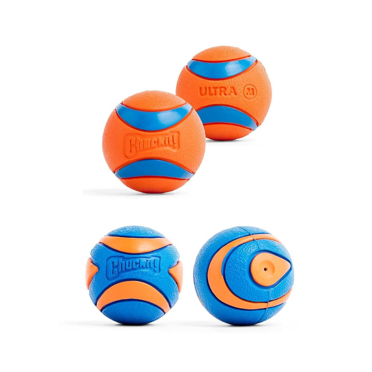 Chuckit! Ultra Ball Dog Toy with Cleaning Bucket, Medium 2.5-in, 8-Pack