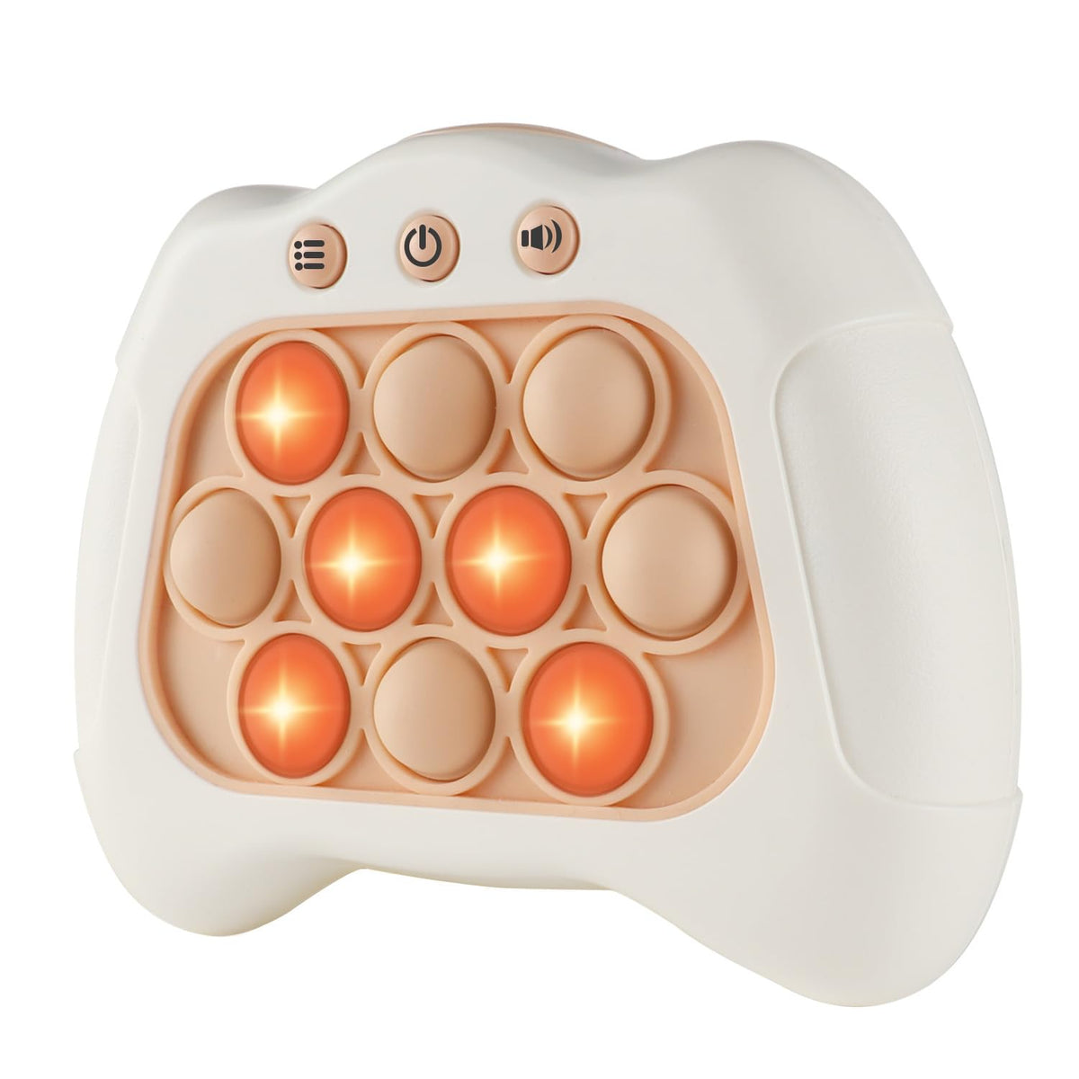 Intoypad Handheld Speed Push Pop Game Fun Sensory Fidget Toy for Kids White