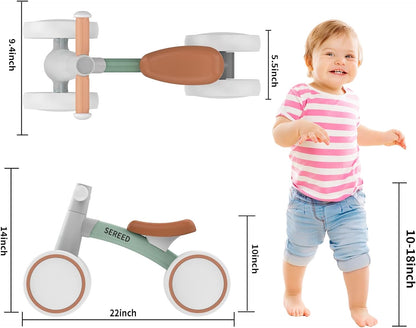 SEREED Baby Balance Bike for 1 Year Old Boy Girl, First Birthday Gift Toy