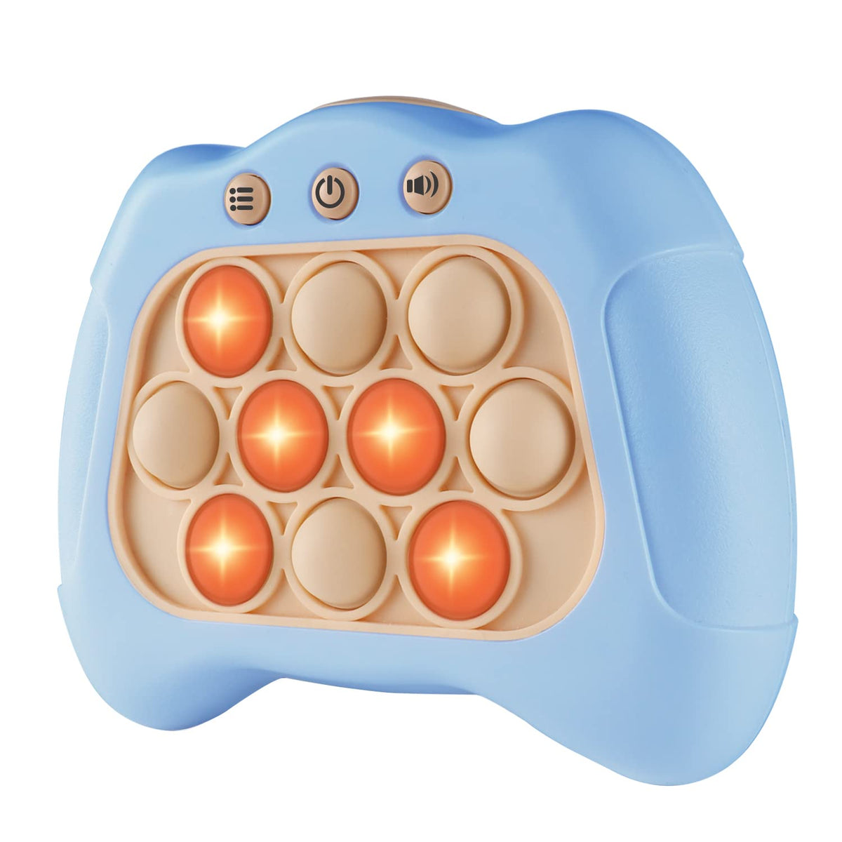 Intoypad Handheld Speed Push Pop Game Fun Sensory Fidget Toy for Kids White