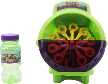 Gazillion Bubbles, Hurricane Bubble Making Machine - Portable Bubble Maker - Instant Bubble Creation - Outdoor Toy for Kids - 4 oz. Bubble Solution Included - Ages 3+