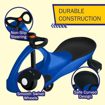 Lil’ Rider Wiggle Car, Ride on Toy for Ages 3 and Up, Blue