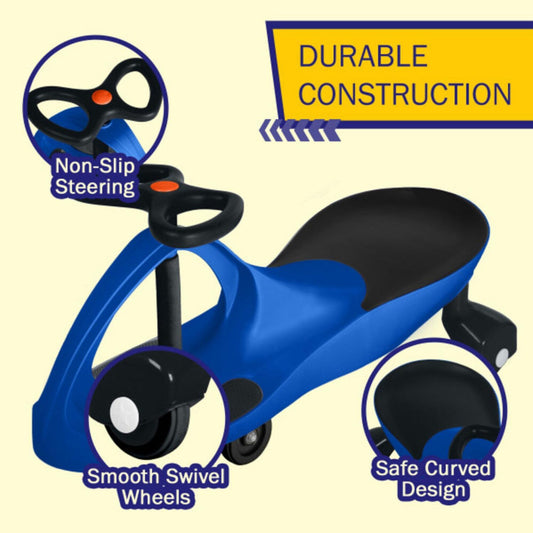 Lil’ Rider Wiggle Car, Ride on Toy for Ages 3 and Up, Blue