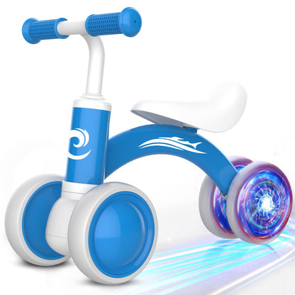 Gamfeiny Colorful Lighting Baby Balance Bike Toys for 1 Year Old Boy Girl Gifts, 10-36 Month Toddler Balance Bike, No Pedal 4 Silence Wheels & Soft Seat First Riding on Toys, 1st Birthday Gifts