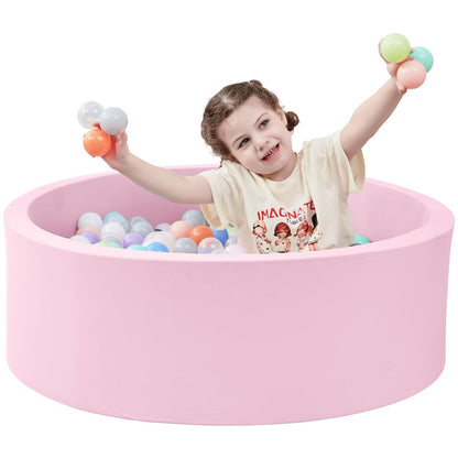 SHJADE Foam Ball Pit, 35.4"x 11.8" Ball Pits for Toddlers-Grey