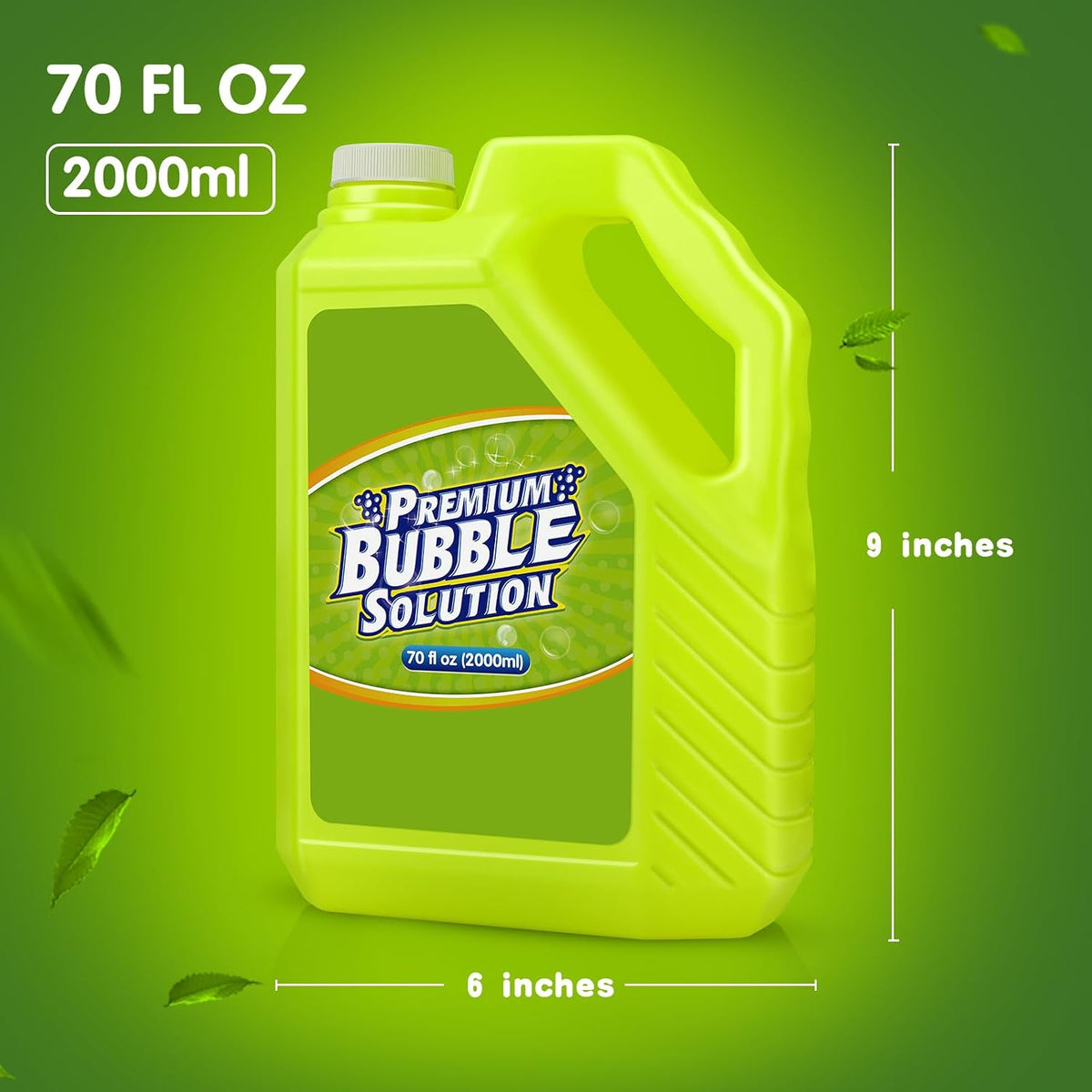 Bubble Solution Refill - 70 OZ Non-Toxic Pre-Mix Refill for Bubble Machine