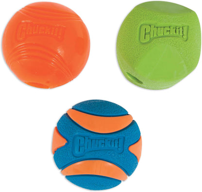 Chuckit! Ultra and Rugged Dog Balls, High-Bounce Fetch, Medium, Set of 3