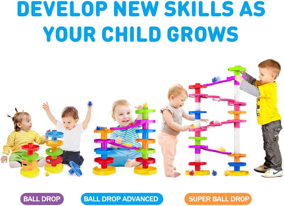 WEofferwhatYOUwant Super Ball Drop Tower - Safe Large Balls Long Ramps 10M+