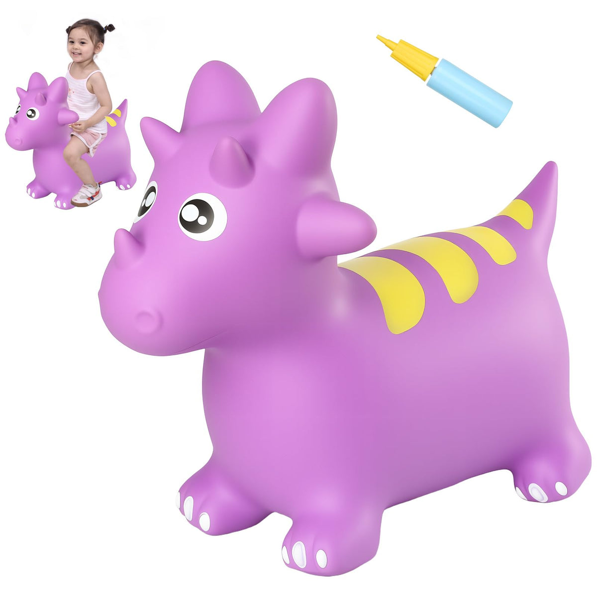 INPANY Bouncy Horse, Dinosaur Hopper Toys for 2-5 Boys, Gifts Toy for Kid