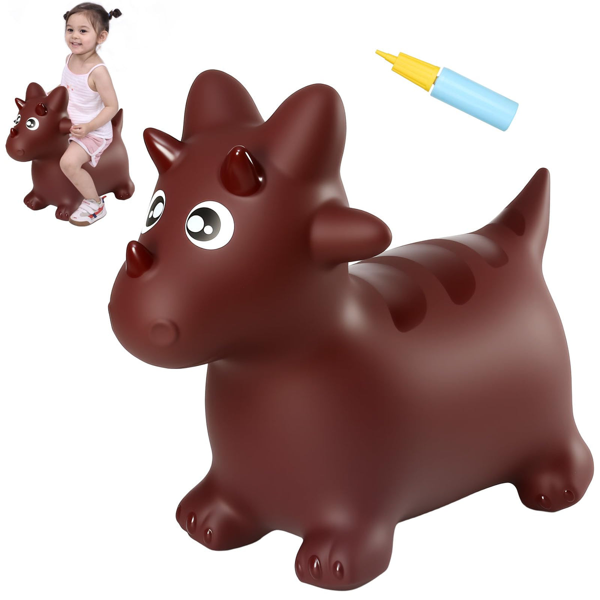 INPANY Bouncy Horse, Dinosaur Hopper Toys for 2-5 Boys, Gifts Toy for Kid
