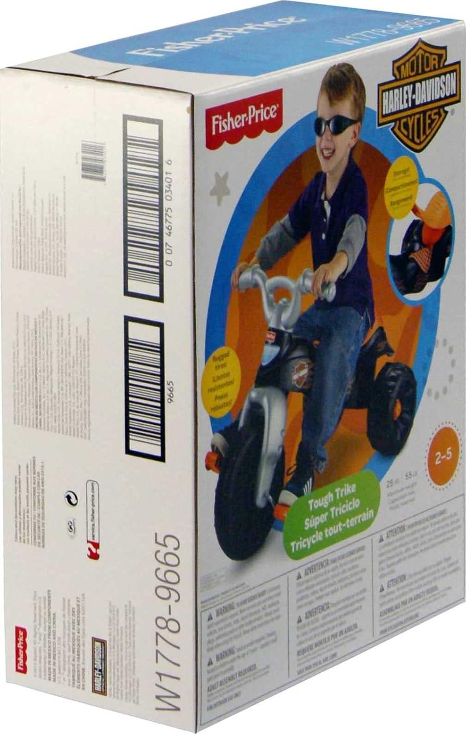 Fisher-Price Harley-Davidson Tough Trike Toddler Toy, Max 55 lb